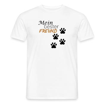 Mein bester Freund - der Hund - Männer T-Shirt - Weiß - Vorne - AI Model Male 178 dark (178cm)