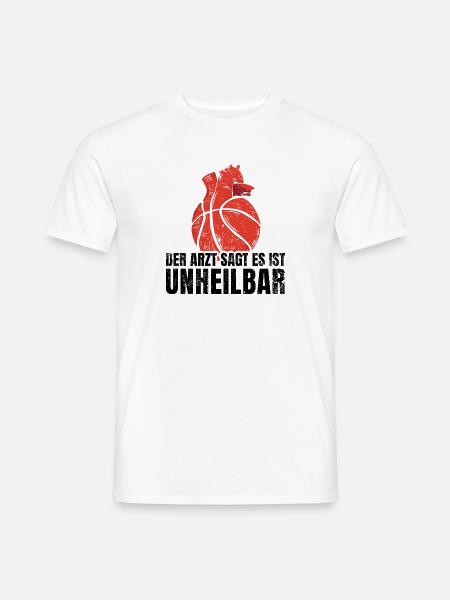 Basketball Frequenz - Männer T-Shirt - Weiß