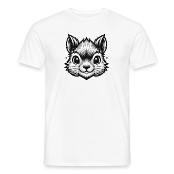 Black Squirrel Nuts Animal Lover - Men's T-Shirt - white - Front - AI Model Male 178 dark (178cm)
