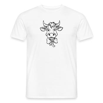 Kuh Kühe - Männer T-Shirt - Weiß - Vorne - AI Model Male 178 dark (178cm)