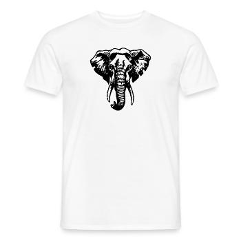 Elefant Elefanten - Männer T-Shirt - Weiß - Vorne - AI Model Male 178 dark (178cm)