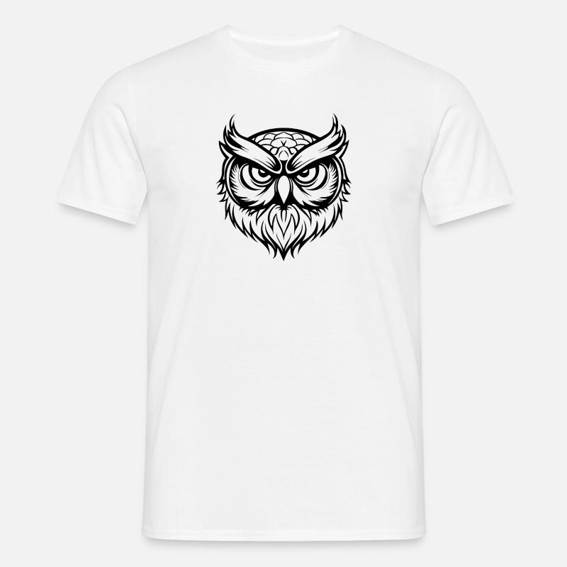 Eule - Männer T-Shirt - Weiß