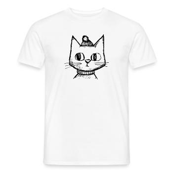 Cat Cats Cat Face - Men's T-Shirt - white - Front - AI Model Male 178 dark (178cm)