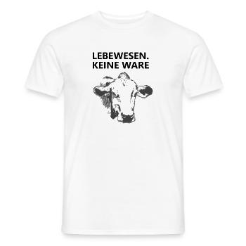Lebewesen keine Ware - Männer T-Shirt - Weiß - Vorne - AI Model Male 178 dark (178cm)