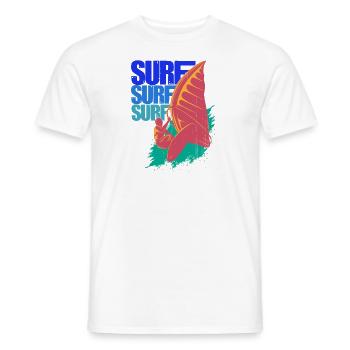Surf Surf Kite Planche à voile Surf - T-shirt homme - blanc - Devant - AI Model Male 178 dark (178cm)
