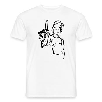 Élagueur à la tronçonneuse - T-shirt homme - blanc - Devant - AI Model Male 178 dark (178cm)