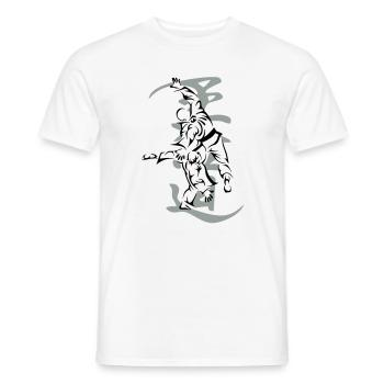 Projection martiale - T-shirt homme - blanc - Devant - AI Model Male 178 dark (178cm)