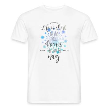 dandelion - Men's T-Shirt - white - Front - AI Model Male 178 dark (178cm)
