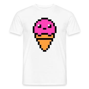 ice cream - Men's T-Shirt - white - Front - AI Model Male 178 dark (178cm)