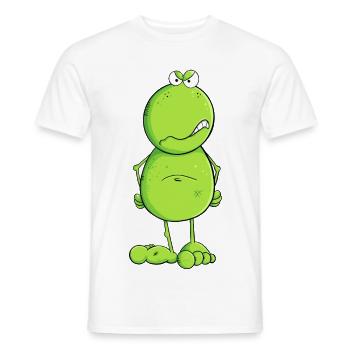 Lustiger Nö Frosch I Nein Statement - Männer T-Shirt - Weiß - Vorne - AI Model Male 178 dark (178cm)