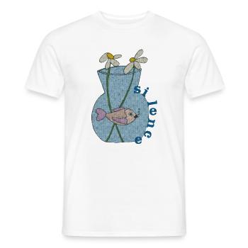 fisch im glas gewebe - Männer T-Shirt - Weiß - Vorne - AI Model Male 178 dark (178cm)
