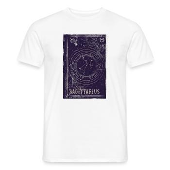 Constellation circulaire du Sagittaire - T-shirt homme - blanc - Devant - AI Model Male 178 dark (178cm)
