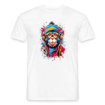 Cool monkey - Men's T-Shirt - white - Front - AI Model Male 178 dark (178cm)