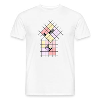 Forme géométrique - T-shirt homme - blanc - Devant - AI Model Male 178 dark (178cm)