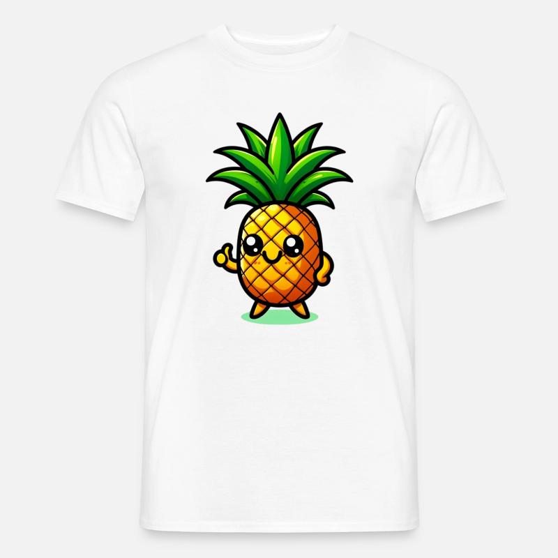 Ananas - Männer T-Shirt - Weiß