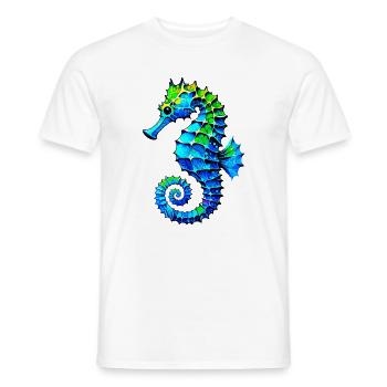Hippocampe - T-shirt homme - blanc - Devant - AI Model Male 178 dark (178cm)