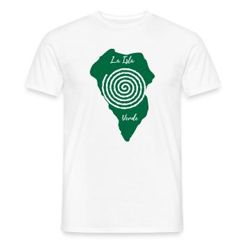 La Isla Verde La Palma Umriss Spiralzeichnung - Männer T-Shirt - Weiß - Vorne - AI Model Male 178 dark (178cm)