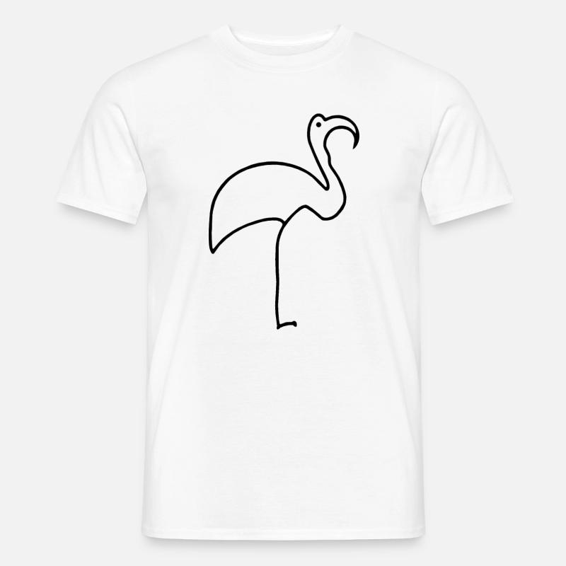 Flamingo - Männer T-Shirt - Weiß