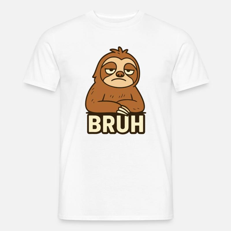 Conception de t-shirt décontracté Sloth Expression - T-shirt homme - blanc