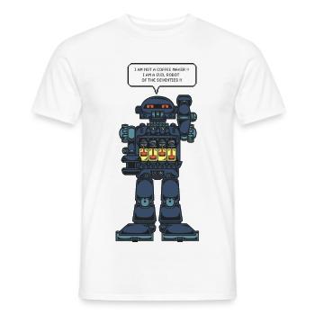 Batteriebetriebener Roboter - Männer T-Shirt - Weiß - Vorne - AI Model Male 178 dark (178cm)
