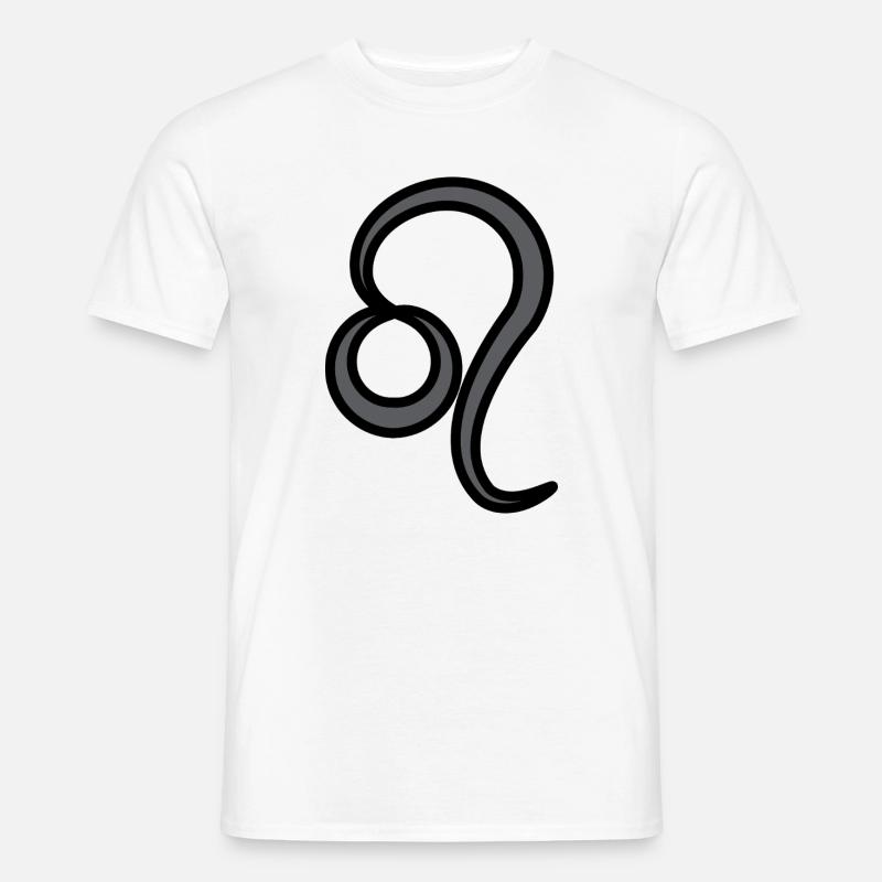 Löwe Sternzeichen Symbol Schwarz & Grau - Männer T-Shirt - Weiß