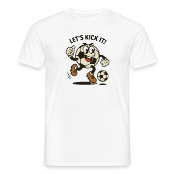 Fröhlicher Fußball-Charakter - Männer T-Shirt - Weiß - Vorne - AI Model Male 178 dark (178cm)