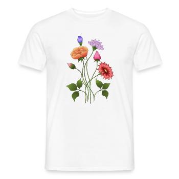 Fleur - T-shirt homme - blanc - Devant - AI Model Male 178 dark (178cm)