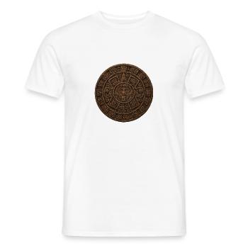 Aztekischer Kalender Steinrelief - Männer T-Shirt - Weiß - Vorne - AI Model Male 178 dark (178cm)