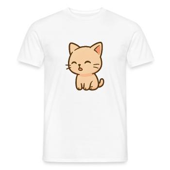 Cute Kitten Kawaii - Men's T-Shirt - white - Front - AI Model Male 178 dark (178cm)