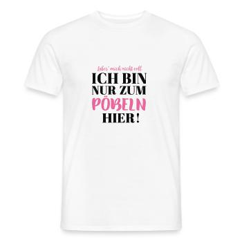 Je ne suis ici que pour m’amuser - T-shirt homme - blanc - Devant - AI Model Male 178 dark (178cm)