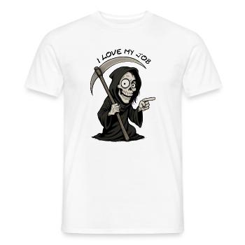 Grim Black Grim Reaper lächelt - Männer T-Shirt - Weiß - Vorne - AI Model Male 178 dark (178cm)