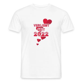 Year 2022 - Men's T-Shirt - white - Front - AI Model Male 178 dark (178cm)