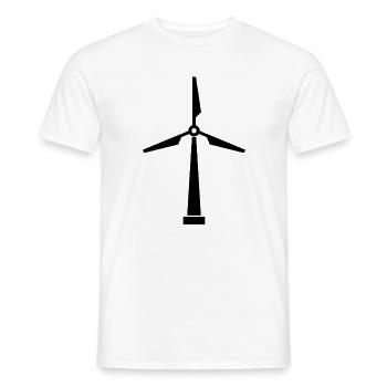 Wind turbine - Men's T-Shirt - white - Front - AI Model Male 178 dark (178cm)
