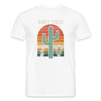 Retro Cactus Do Not Touch - Men's T-Shirt - white - Front - AI Model Male 178 dark (178cm)