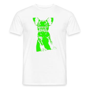 Bulldog - Men's T-Shirt - white - Front - AI Model Male 178 dark (178cm)