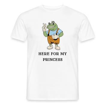 Frosch Peace-Latzhose - Männer T-Shirt - Weiß - Vorne - AI Model Male 178 dark (178cm)