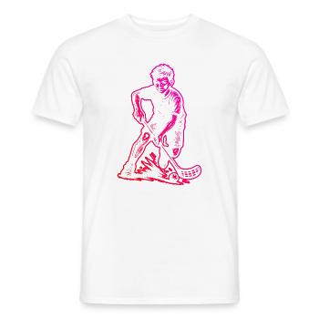 Puristisches Floorball Thema - Männer T-Shirt - Weiß - Vorne - AI Model Male 178 dark (178cm)