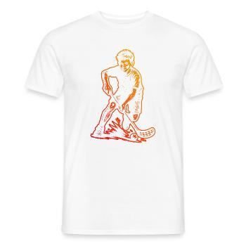 Floorball style for every occasion - Men's T-Shirt - white - Front - AI Model Male 178 dark (178cm)