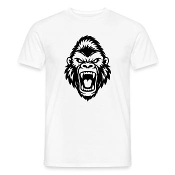 Gorilla Head Icon - Men's T-Shirt - white - Front - AI Model Male 178 dark (178cm)