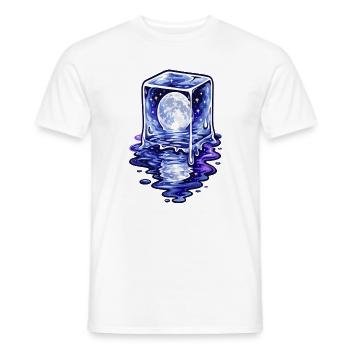 Mondbeschienener Würfelschmelzen - Männer T-Shirt - Weiß - Vorne - AI Model Male 178 dark (178cm)