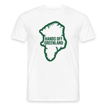 Pas touches au Groenland ! - Groenland / Grønland - T-shirt homme - blanc - Devant - AI Model Male 178 dark (178cm)