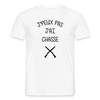 Ich kann nicht, ich habe gejagt. - Männer T-Shirt - Weiß - Vorne - AI Model Male 178 dark (178cm)
