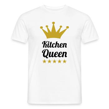 The queen of cooking - Men's T-Shirt - white - Front - AI Model Male 178 dark (178cm)