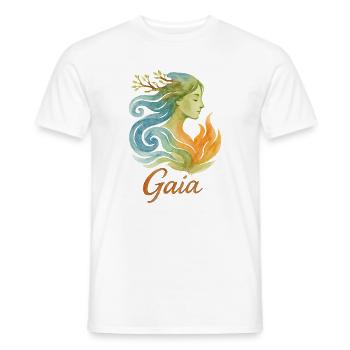 Gaia – Mutter Natur – Baum des Lebens - Männer T-Shirt - Weiß - Vorne - AI Model Male 178 dark (178cm)