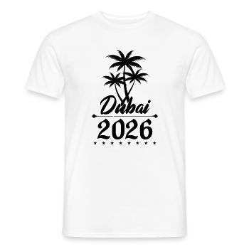 Dubai 2026 - Men's T-Shirt - white - Front - AI Model Male 178 dark (178cm)