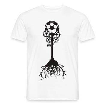 Fußball Ball Baum - Männer T-Shirt - Weiß - Vorne - AI Model Male 178 dark (178cm)