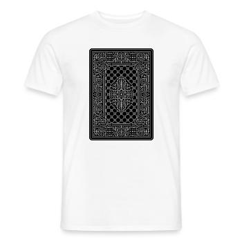 Geometric Playing Card Vector Art Black - Men's T-Shirt - white - Front - AI Model Male 178 dark (178cm)