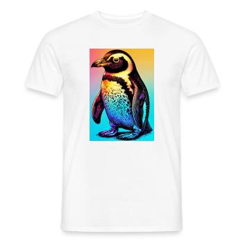 pingouin - T-shirt homme - blanc - Devant - AI Model Male 178 dark (178cm)