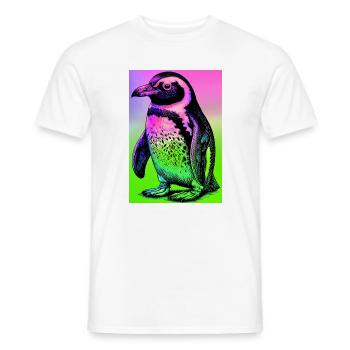penguin - Men's T-Shirt - white - Front - AI Model Male 178 dark (178cm)