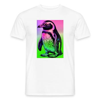 penguin - Men's T-Shirt - white - Front - AI Model Male 178 dark (178cm)